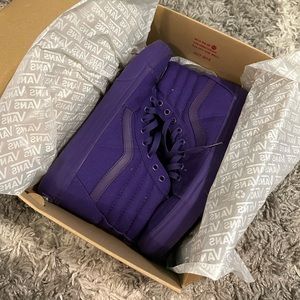 Purple high top vans